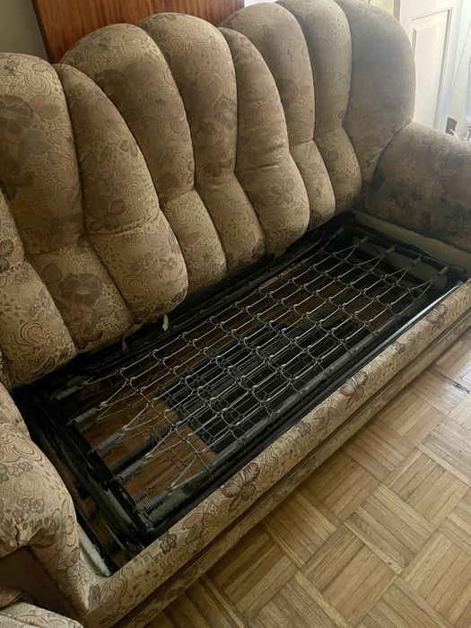 Sofá-cama vintage 3 lugares