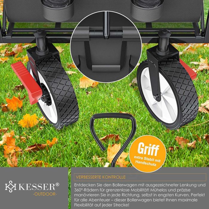 Nowy składany wózek ogrodowy / transportowy / KESSER !9124!