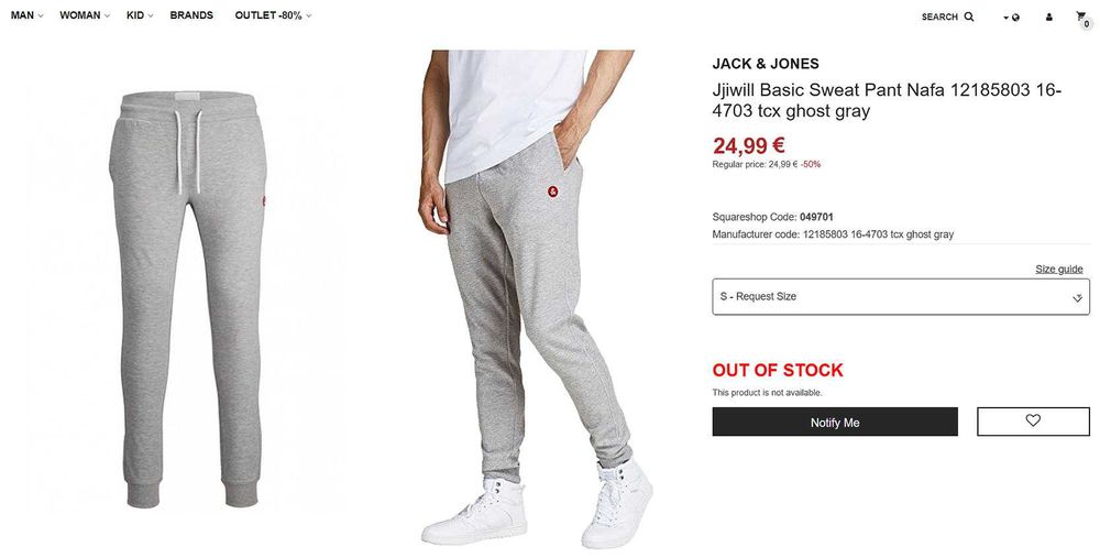 Спортивні штани Jack & Jones фірмові світпантс джоггери М