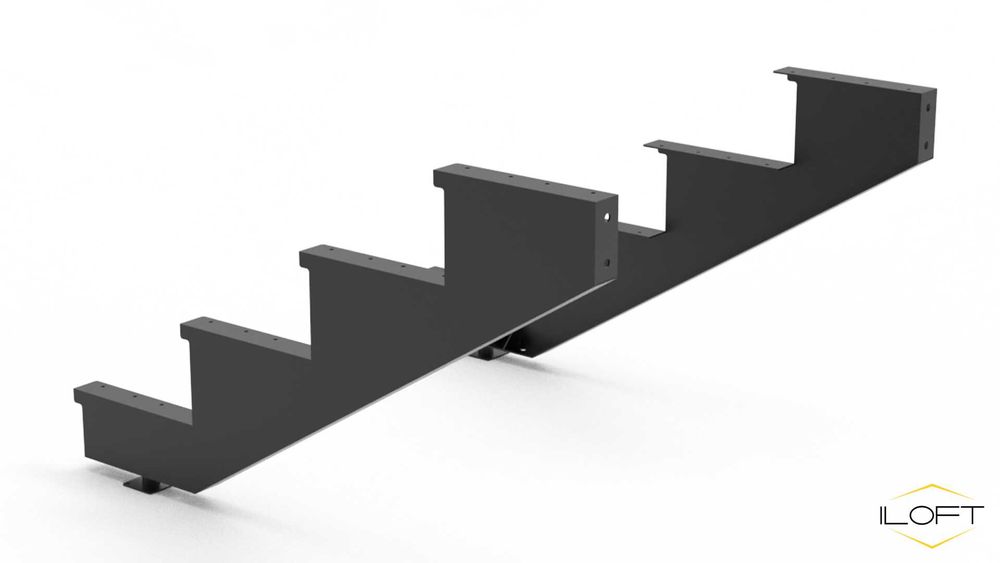 Estrutura metálica "PORTY" de 4 degraus para escada exterior em 1 hora