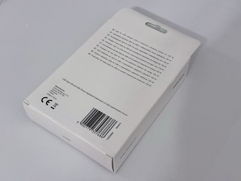 Supercena - Ładowarka sieciowa GaN 130W 3 x USB-C + USB-A