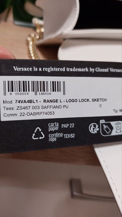 Белая сумка versace jeans couture оригинал оригінал