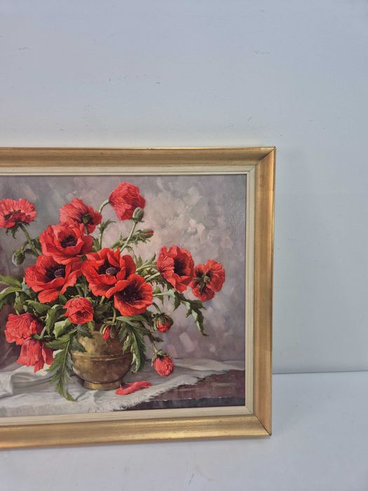 obraz  maki w wazonie