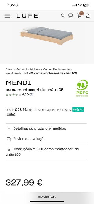 Cama Montessori Lufe