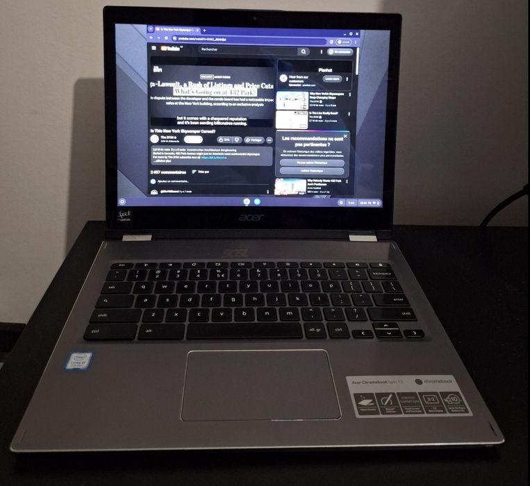 Acer Acer Spin 13 CP713-1WN – Intel Core i7-8550U, 8 Go RAM, SSD 128 Go, Écran IPS 13" 2256x1504 - Chormebook