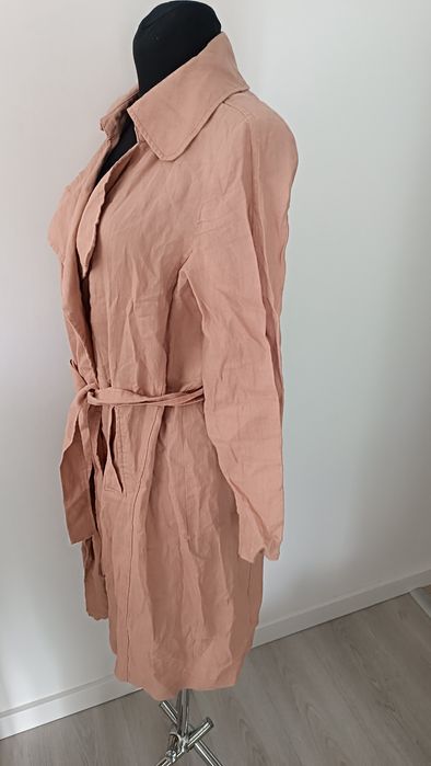 Płaszcz 100% Len Catherine Malandrino roz S/M