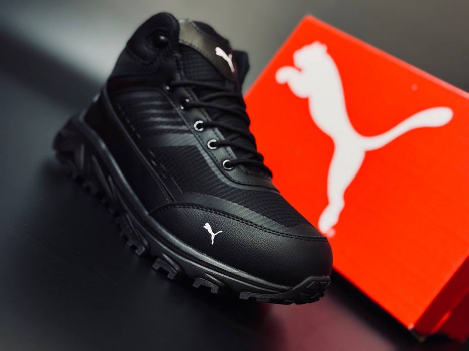Зимние кросовки puma чоловічі теплі кросівки пума кожание кросовки