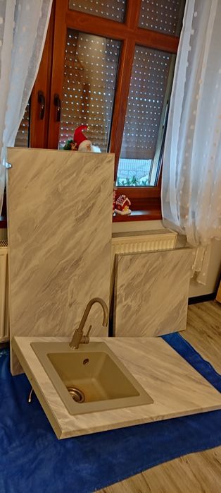 Blaty kuchenne+zlew granitowy i bateria-komplet