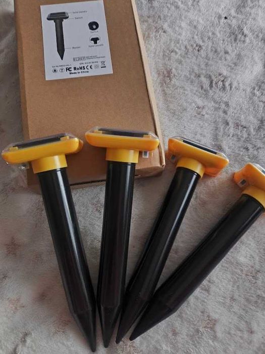 4x Solarny odstraszacz kretów zółty