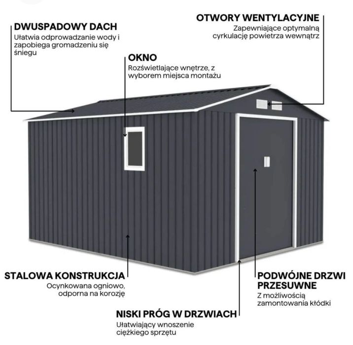 Domek ogrodowy na narzędzia