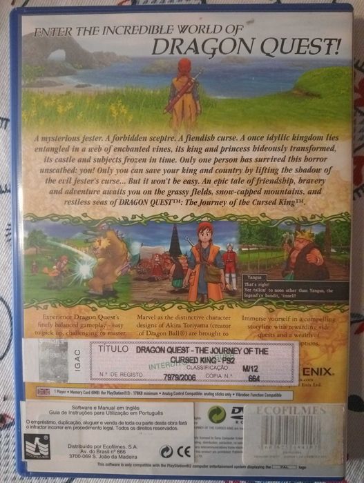 Jogo Dragon Quest VIII para a PS2 (Caixa e Disco) em Bom Estado