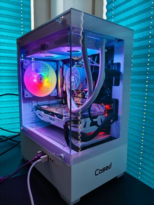 Sprzedam biały komputer gamingowy Ryzen 5 3600 + GTX 1070 – składany niedawno!