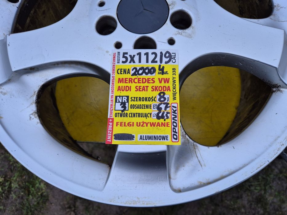 Alufelgi 5x112 19Cali VW Audi Seat Skoda Mercedes