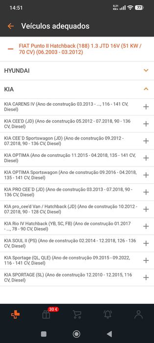 Sensor de oxigênio Kia / Hyundai nova