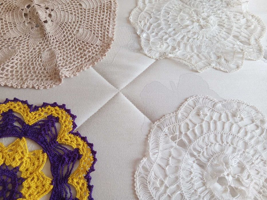 Lote 9 Naperons croché.