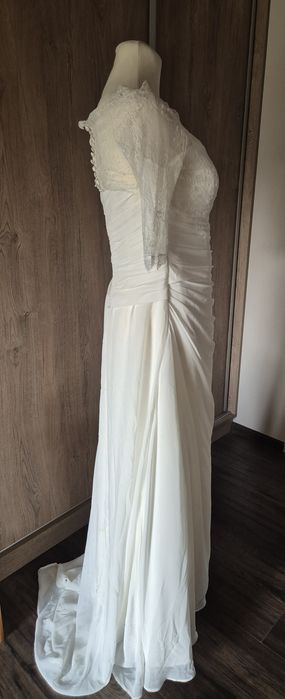 Muślinowa suknia ślubna Ecru r.38