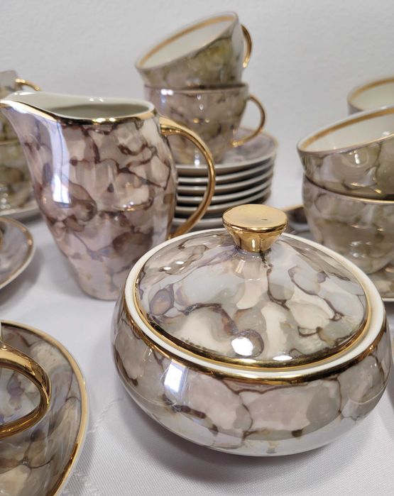 Stary porcelanowy serwis kawowy ZPS Karolina .W Potacki