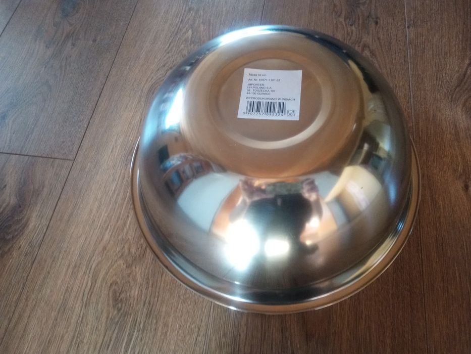 Nowa Duża miska stali nierdzewna 32 cm