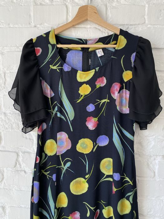 Cudna sukienka vintage lata 80. 90. retro prl 100% wiskoza