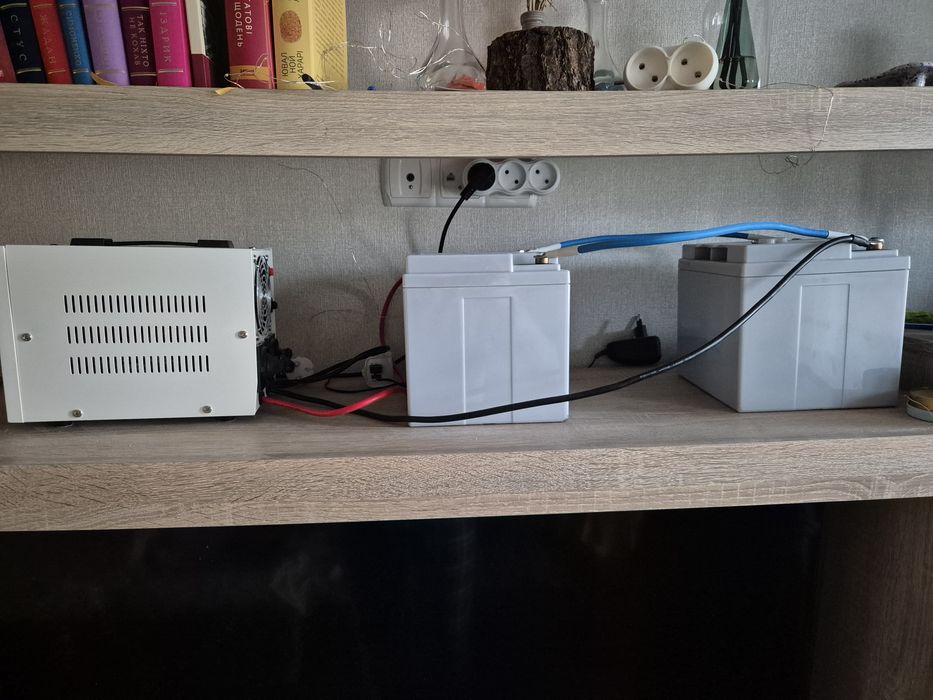 Комплект резервного  живлення ДБЖ (ІБП + 2 AGM акумулятори 12V 45Ah)
