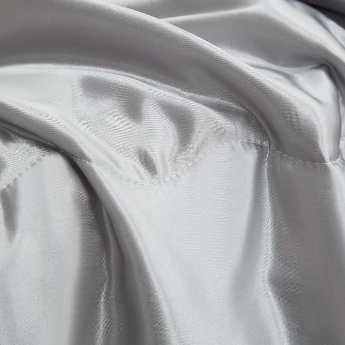 Satin Throw Blanket - Reversible Plush Fleece - 150x200 Grey