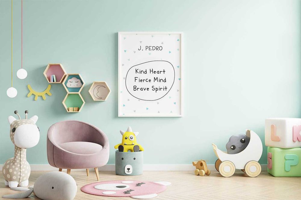 Poster "Kind Heart" - Possibilidade de personalizar com o nome