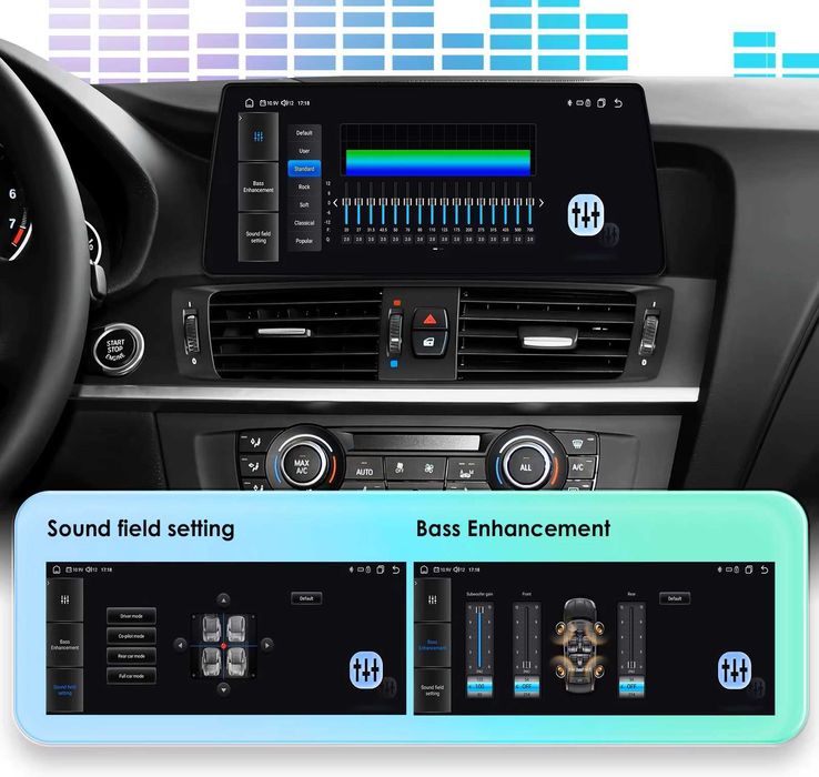 CarPlay Android Auto Radio DAB+ Android GPS WiFi 4G Nawigacja Bluetooth YouTube MP3 MP4 USB BMW X4 F26 Bose