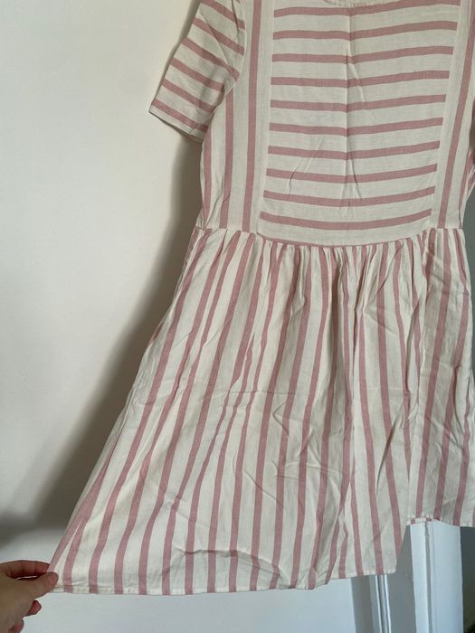 Vestido Vero Moda rosa algodao H&M listrado listras