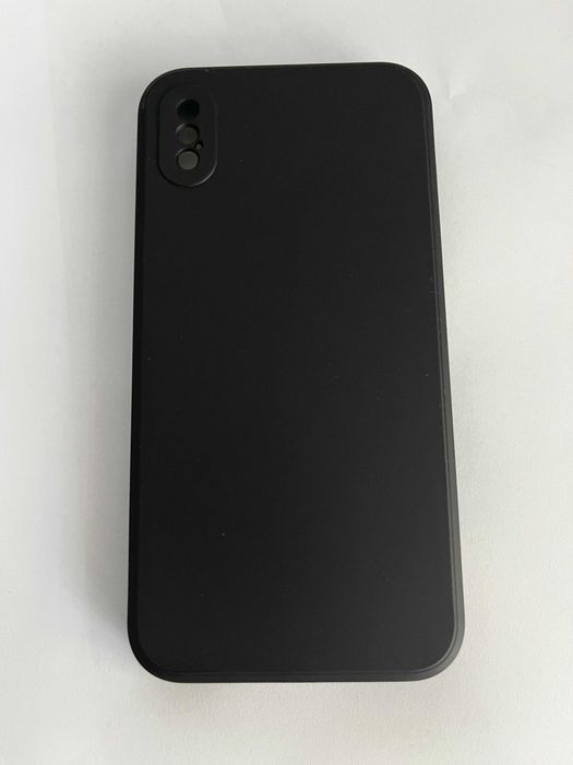 Etui do iPhone X/XS (Czarne, Matowe, Obudowa Slim, Silikon) + SZKŁO 9H