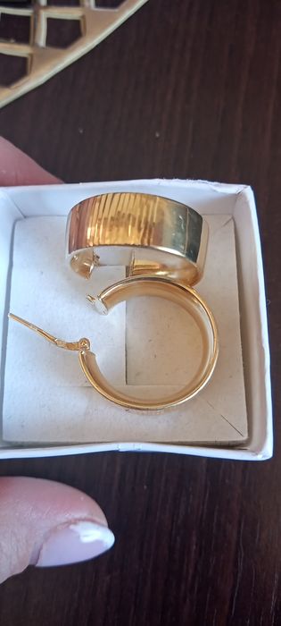 925 Srebrne kolczyki pozłacane