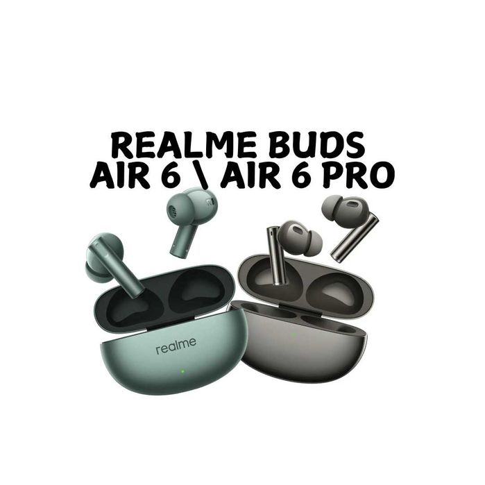 Realme Buds Air 6 PRO Silver \ Green GLOBAL Бездротові навушники TWS