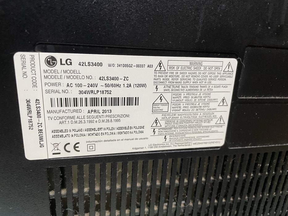 TV LED LG 42” Com barras LED Novas