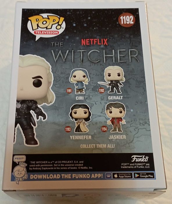 funko pop the witcher 1192 geralt chase