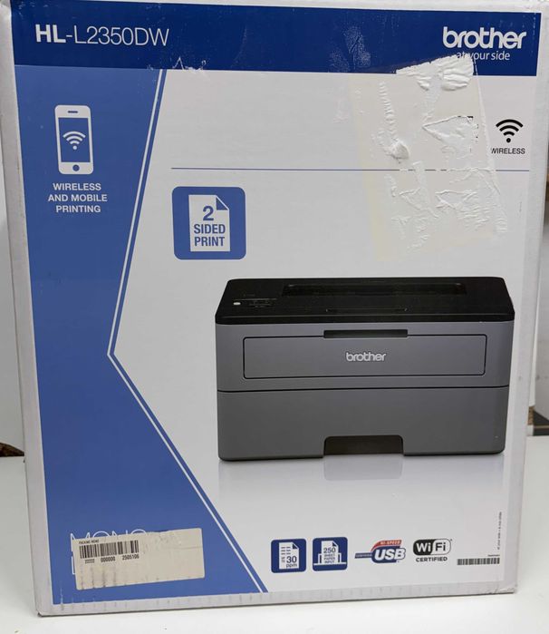 Impressora Laser Brother HL-L2350DW WiFi Duplex + 2 Toners Novos