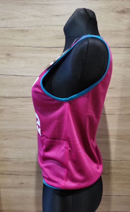 Dwustronny kamizelka bezrękawnik Eldera fuksja turkus rugby