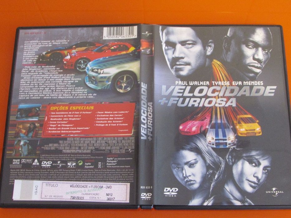 Dvd Velocidade Furiosa 6 - Acção - 2 Dvd's