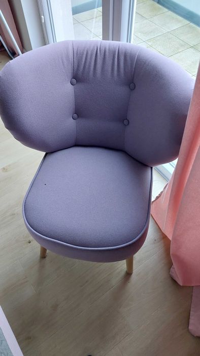 Fotel Ikea Grubbo liliowy