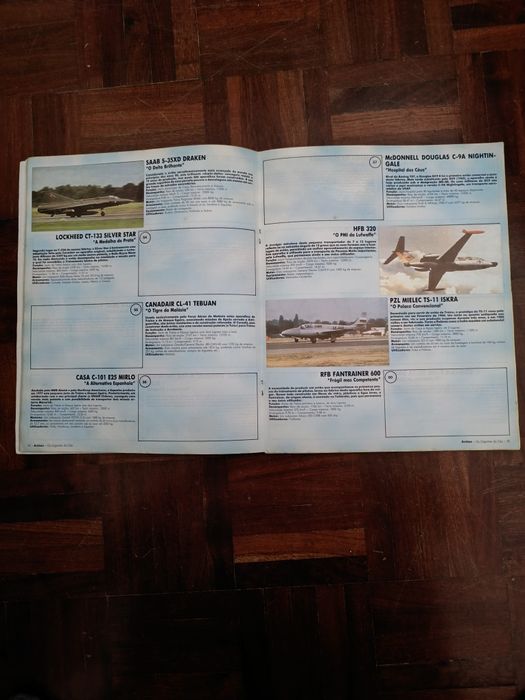 Caderneta de cromos incompleta Aviões os gigantes do céu