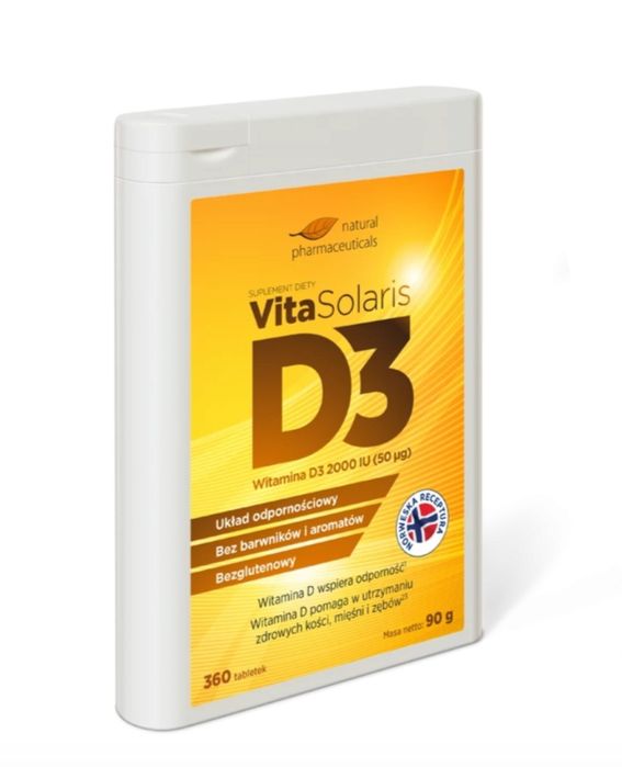 Witamina D3 D Vita Solaris 2000j 360 tabl VitaSolaris
