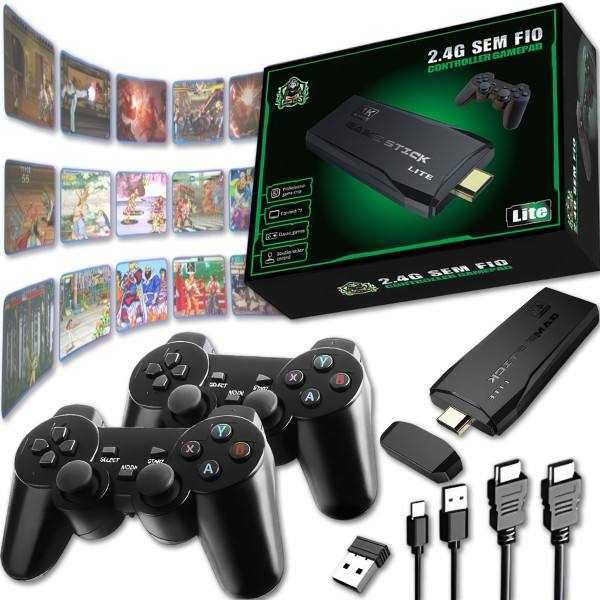 Ігрова приставка-консоль Game Stick Lite 64 Gb для ТВ Ultra HD +2 геймпада