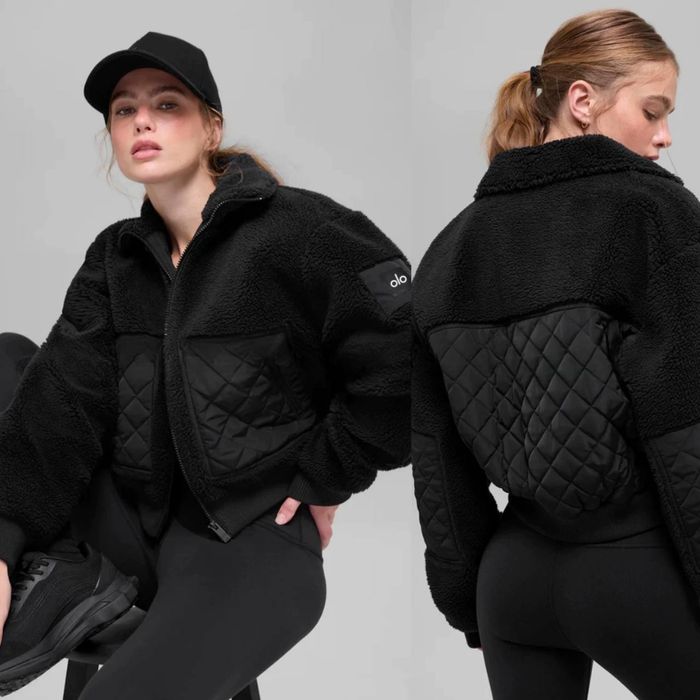 Флісова кофта худі зіп худі Alo Yoga фліска куртка