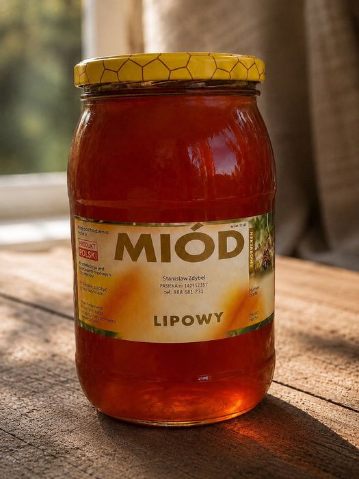 Miód lipowy z własnej polskiej pasieki