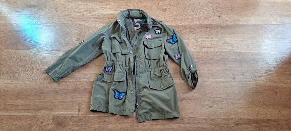 Kurtka dziewczęca parka r. 140 cm khaki