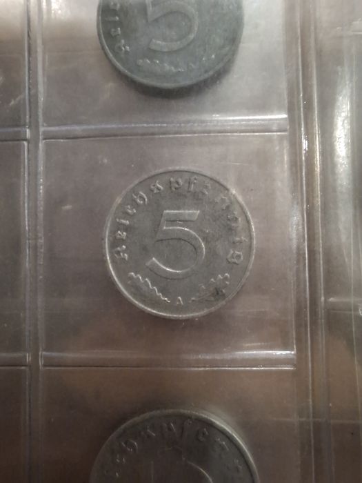 Moeda Alemanha – 5 reichspfennig 1940, 41, 42, 43