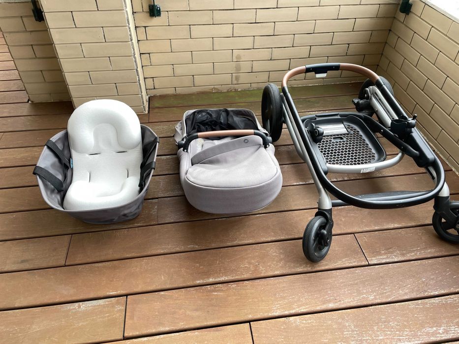 Carrinho Lila + Ovo Rock + Cadeira Pearl Pro + Base Isofix BebeConfort