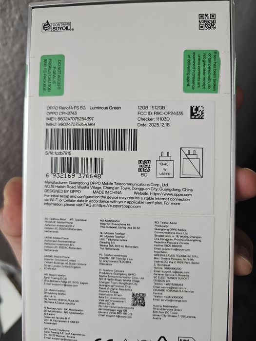 Oppo reno 14fs 512gb