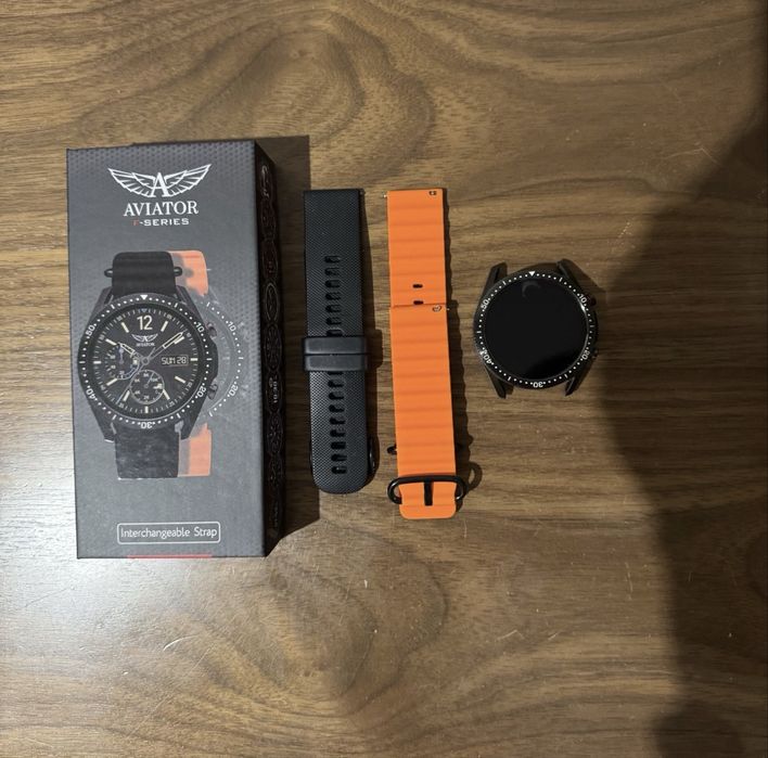 Relógio Smartwatch Aviator F-Series Preto/Laranja