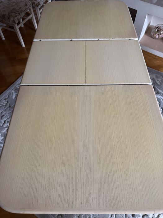 Стіл кухонний розкладний Явір 3. Стілець із натурального дерева Юля-4