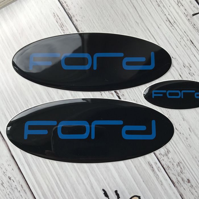 Об‘ємна наклейка Ford, логотип Форд на авто
