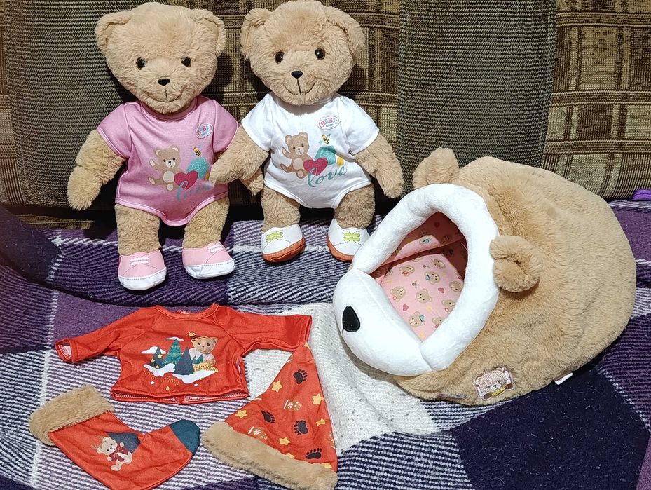 baby born бебі Борн ведмедик Тедді zapf ліжко